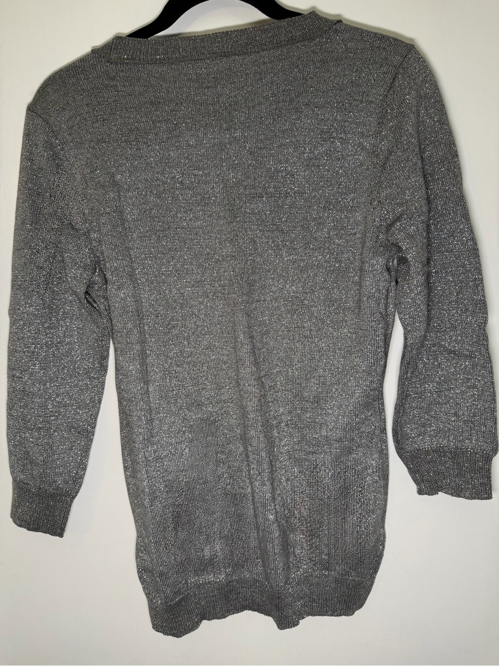 New York & Company Metallic Gray Crewneck Sweater - women - size “M” - Picture 4 of 4